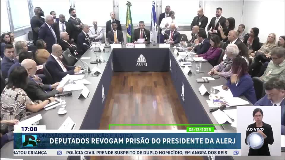 Deputados estaduais do Rio de Janeiro revogam prisão de Rodrigo Bacellar nesta segunda (8)