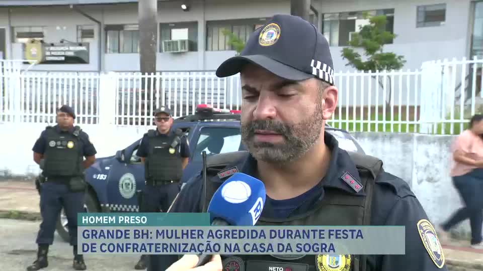 Homem é preso após agredir mulher em festa de confraternização na Grande BH