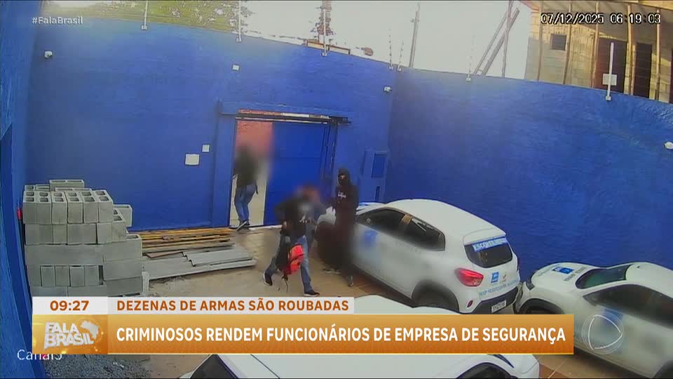 Bandidos invadem empresa de segurança em SP e fogem com dezenas de armas