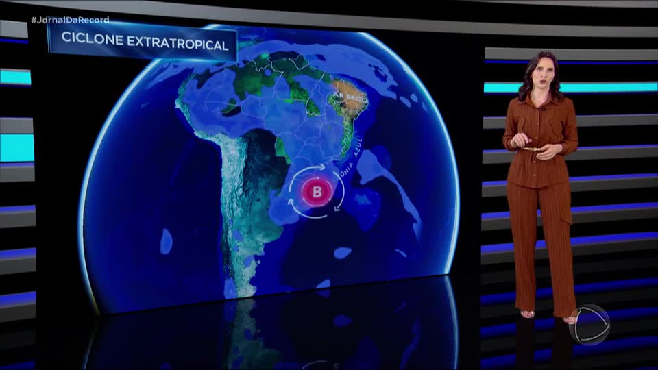 Previsão do Tempo: Ciclone extratropical deve provocar chuvas e rajadas de vento em parte do país