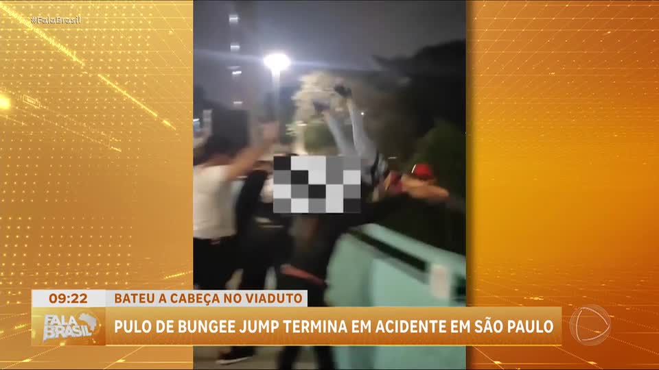 Mulher bate cabeça em ponte e fica ferida ao realizar salto irregular de bungee jump em SP