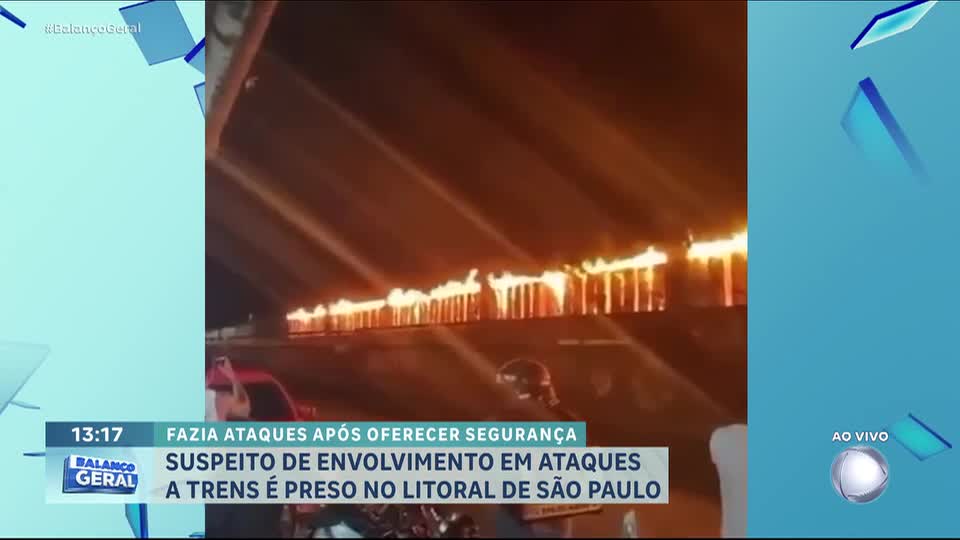 Homem é preso por incendiar trens e oferecer segurança em Santos (SP)