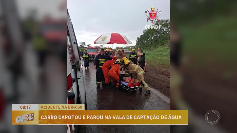 Colisão e capotamento marcam noite de acidentes na BR-060; PRF atende as ocorrências