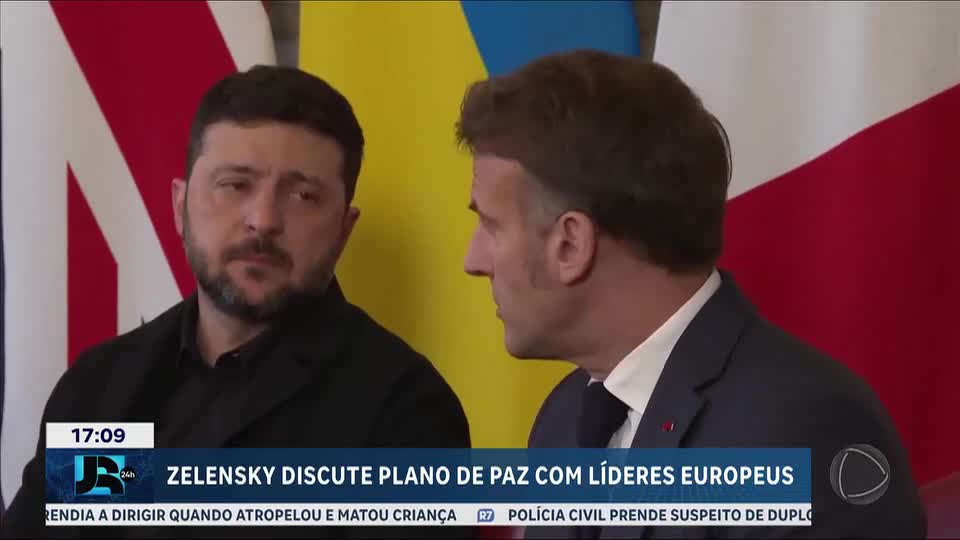 Presidente da Ucrânia discute plano de paz com líderes aliados europeus
