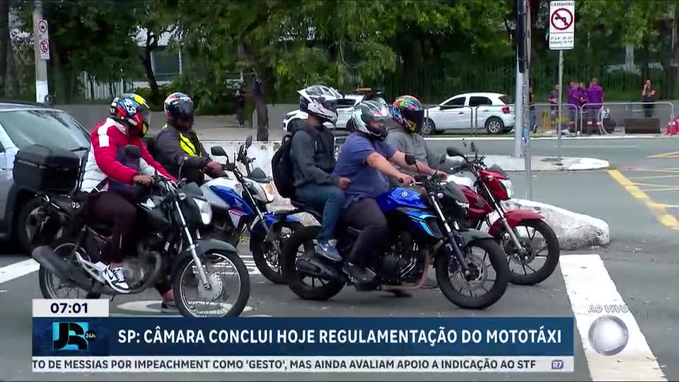 Vereadores de São Paulo concluem regulamentação de mototáxis nesta segunda (8)