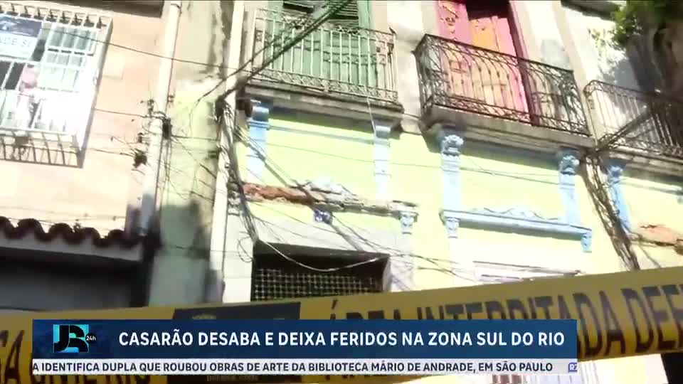 Casarão desaba e deixa 16 feridos na zona sul do Rio de Janeiro