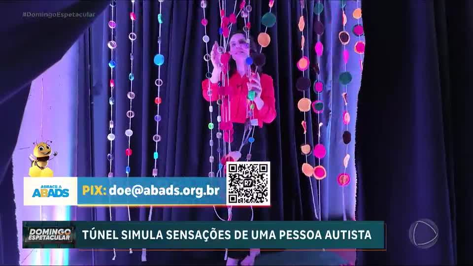 ABADS: Túnel sensorial simula como é o mundo para pessoas com transtorno do espectro autista