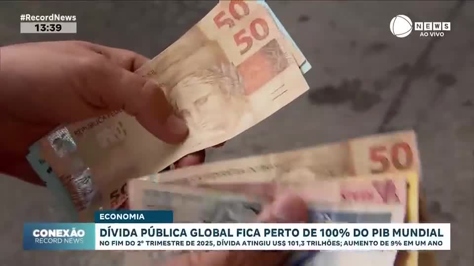Dívida pública global fica perto de 100% do PIB mundial