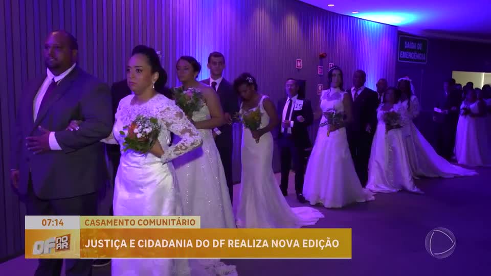 Casamento comunitário reúne 100 casais em cerimônia promovida pelo GDF
