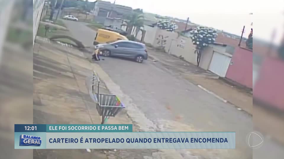 Carro desgovernado derruba portão e atropela carteiro em Luziânia (GO)