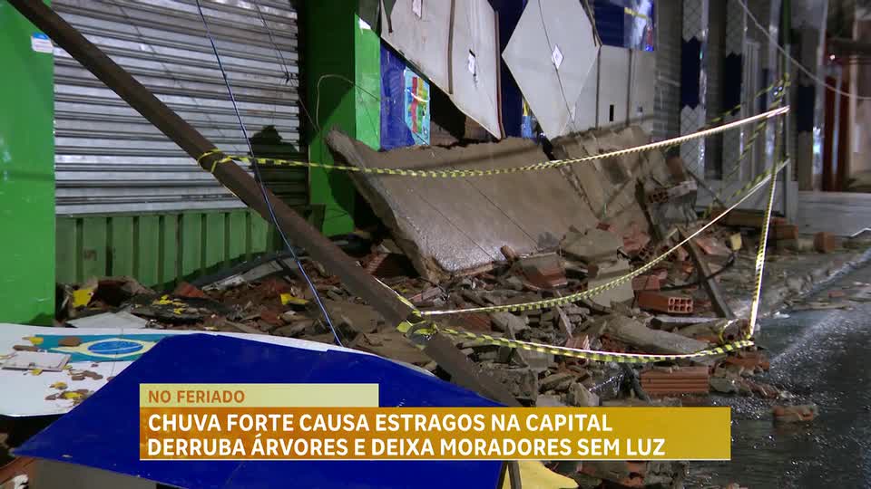 Chuva forte causa estragos na região Nordeste de Belo Horizonte