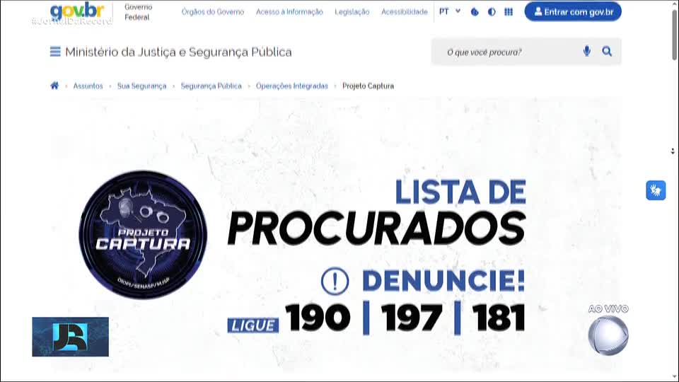 Ministério da Justiça lança lista vermelha com os criminosos mais perigosos do país