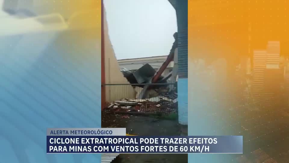 Ciclone extratropical atinge região Sul do Brasil e pode afetar Minas Gerais