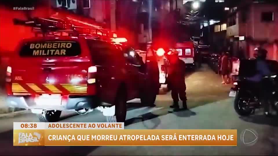 Criança que morreu atropelada por carro desgovernado será enterrada nesta terça (9) em BH