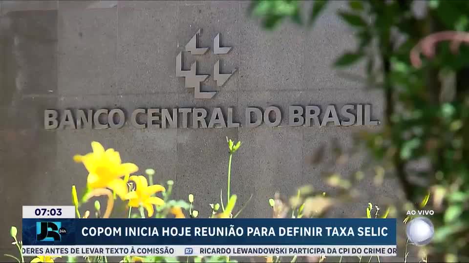Copom inicia reunião que vai definir taxa de juros nesta terça (9)