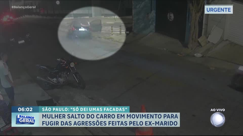 Mulher pula de carro em movimento após ser esfaqueada pelo ex-companheiro em São Paulo