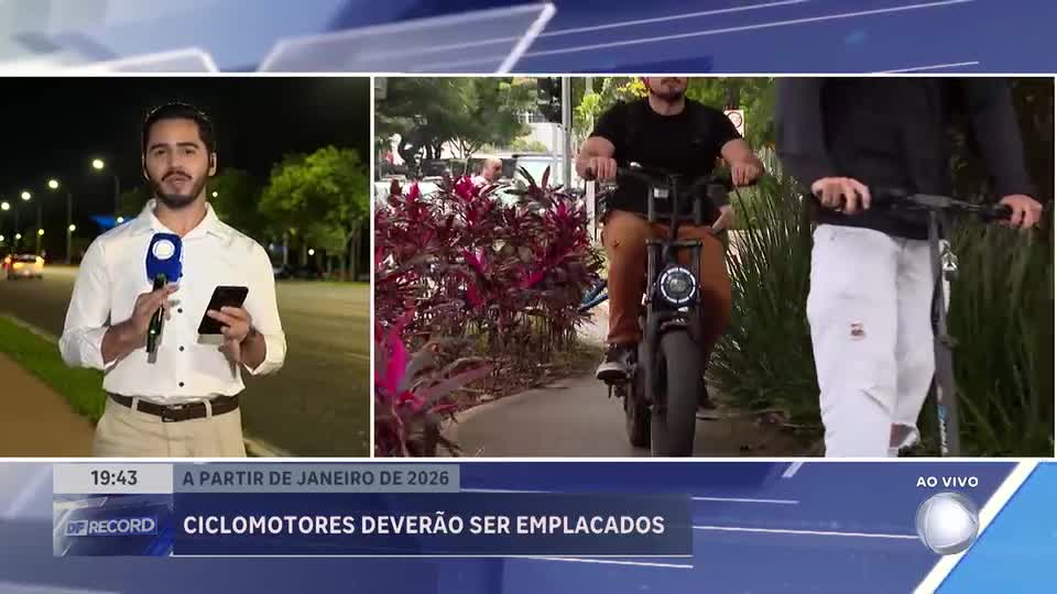 Ciclomotores deverão ser emplacados a partir de janeiro de 2026