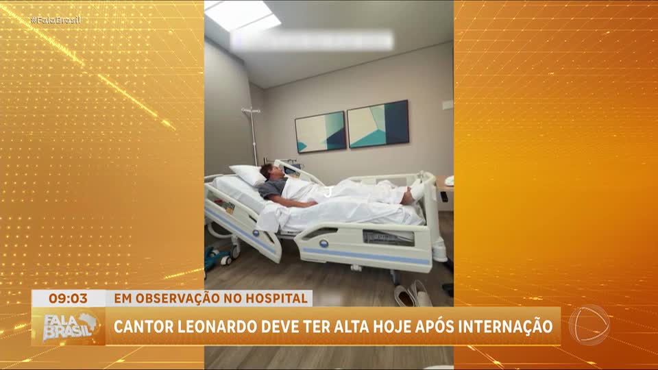 Cantor Leonardo deve receber alta após internação por gastroenterite