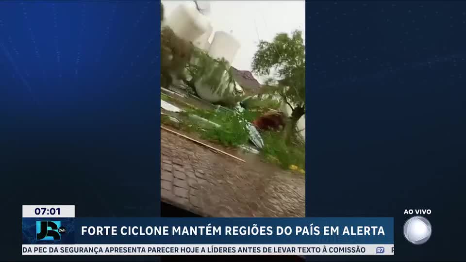 Alerta de ciclone deixa Sul e áreas do Sudeste e Centro-Oeste em alerta para tempestades