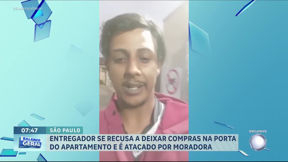 Entregador se nega a deixar compras na porta de apartamento e é atacado por moradora