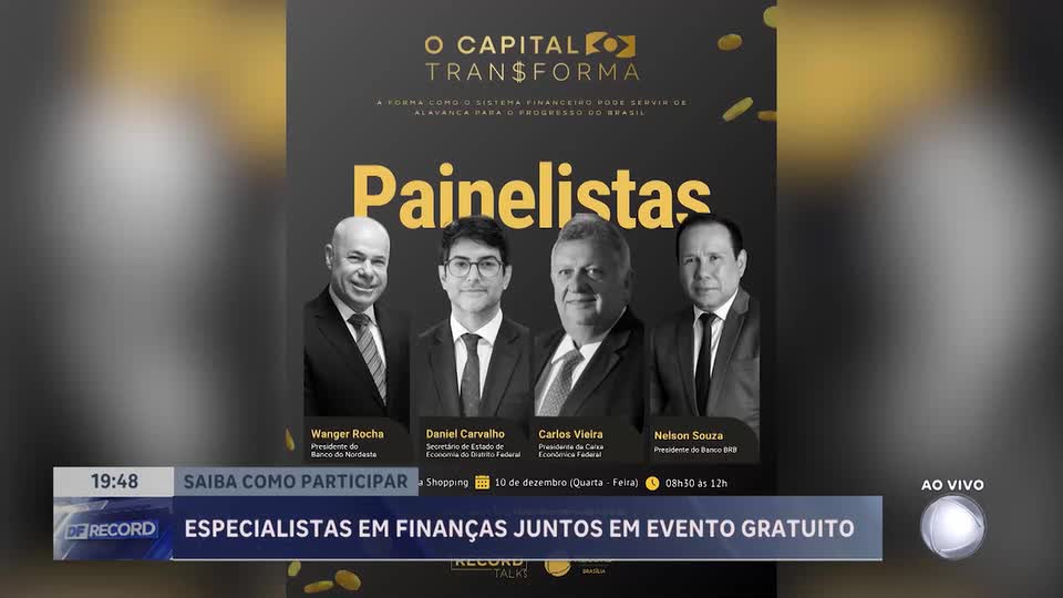Evento RECORD Talks reúne especialistas em economia em Brasília
