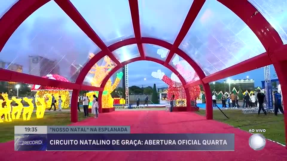 Cerimônia de abertura do Natal na Esplanada dos Ministérios é transferido para esta quarta-feira