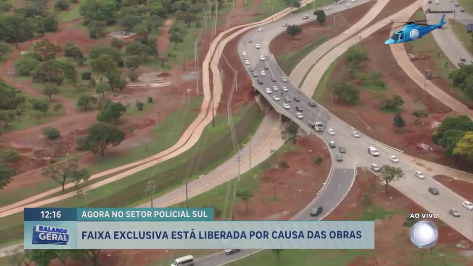 Liberação de faixa exclusiva no Setor Policial Sul, em Brasília, gera confusão e multas