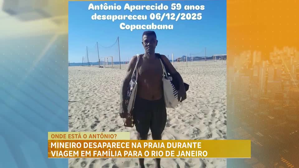 Mineiro desaparece na praia durante viagem em família para o Rio de Janeiro
