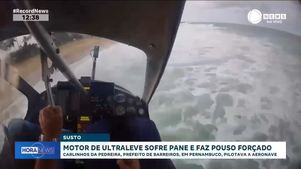 Motor de ultraleve sofre pane e faz pouso forçado