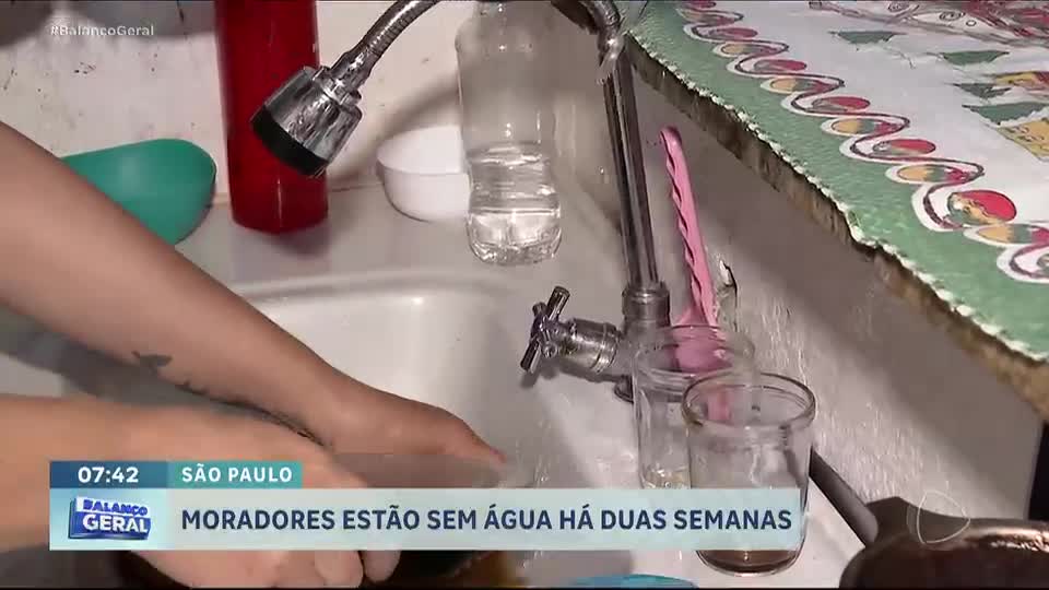 Moradores de bairro da zona sul de São Paulo denunciam que estão sem água há duas semanas