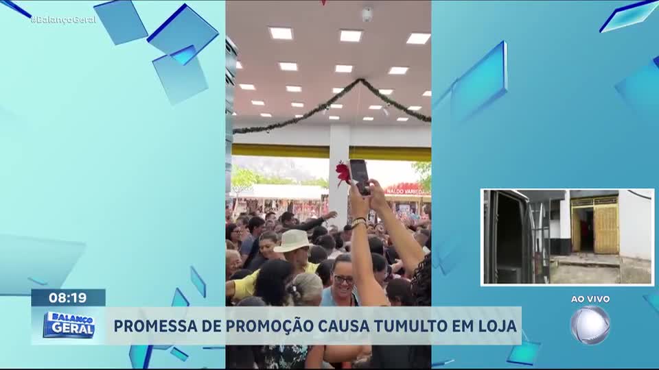 Promoção em inauguração de loja provoca tumulto e correria em Serra Talhada (PE)