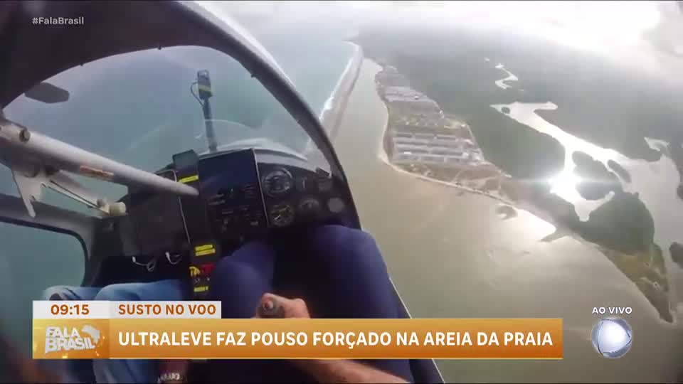Piloto realiza pouso forçado de ultraleve em praia de Ipojuca (PE)