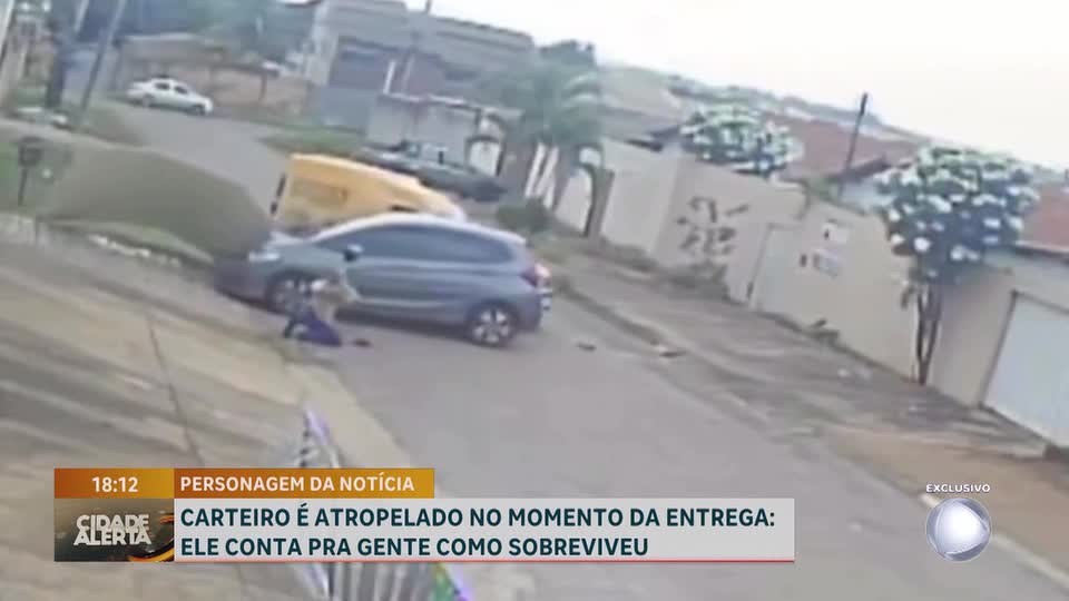 Carteiro é atropelado durante entrega e sobrevive a acidente em Luziânia (GO)