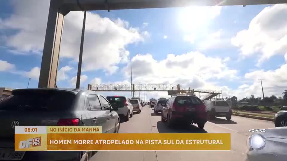 Atropelamento complica trânsito na Estrutural (DF) e causa longo congestionamento