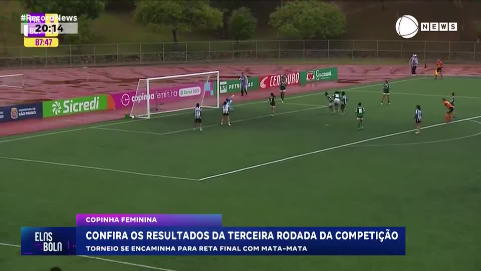 Confira os resultados da terceira rodada da Copinha Feminina