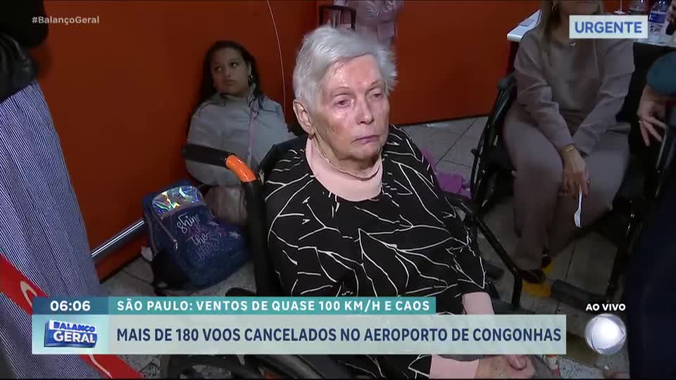 Ventania em São Paulo provoca cancelamento de mais de 180 voos em Congonhas