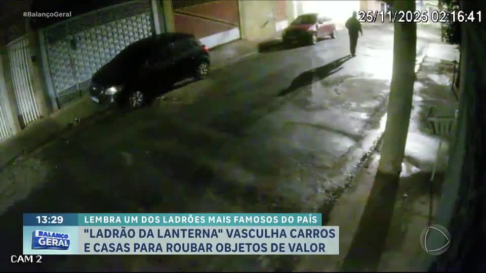 ‘Ladrão da lanterna’ assusta moradores de Guarulhos, na Grande São Paulo