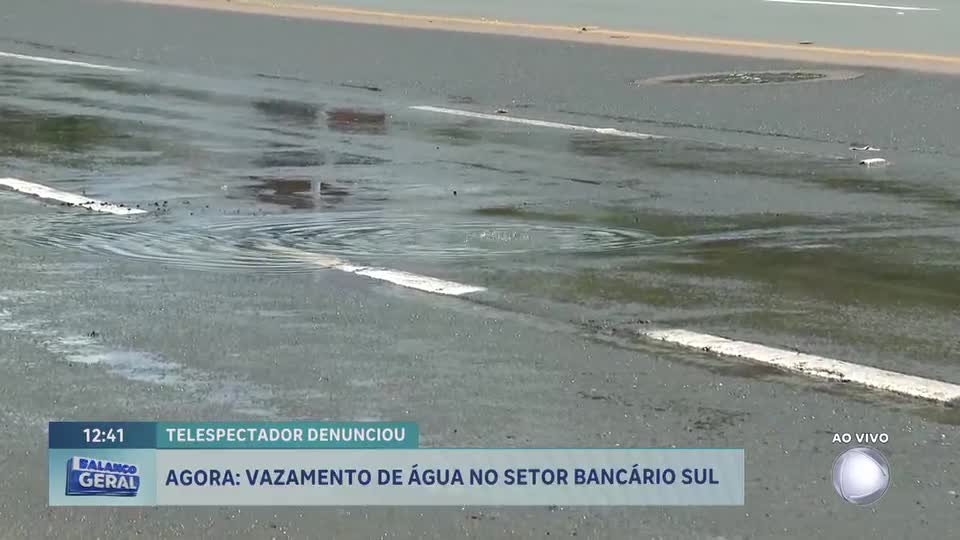 Caesb é acionada após possível vazamento de esgoto no Setor Bancário Sul, em Brasília