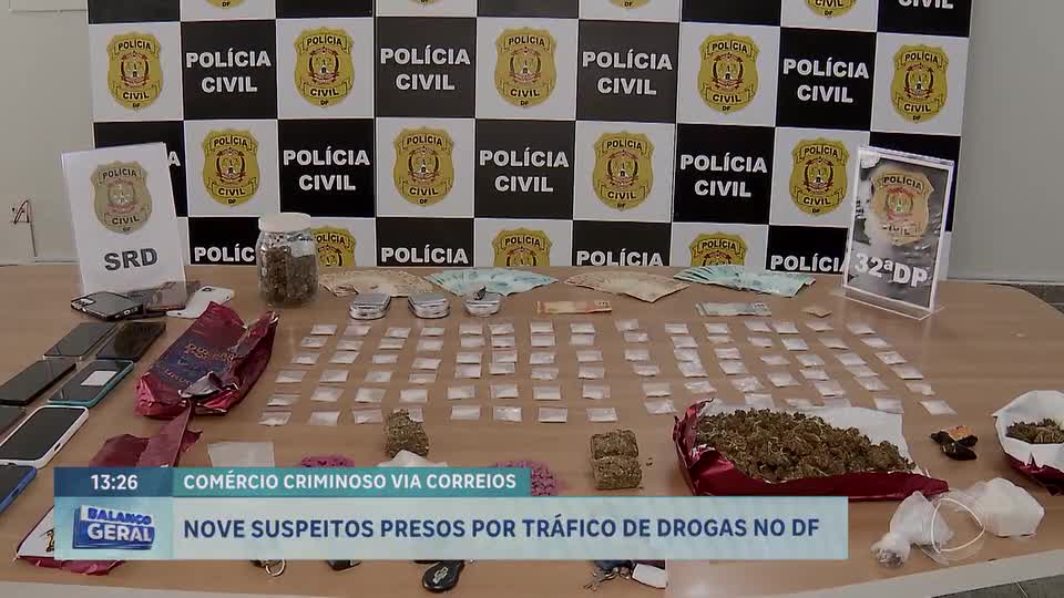Operação no DF prende nove suspeitos de tráfico e apreende drogas avaliadas em R$ 1 milhão