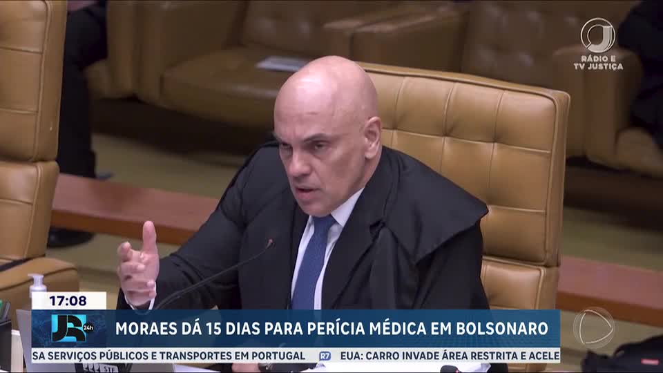 Alexandre de Moraes dá prazo de 15 dias para perícia médica em Jair Bolsonaro