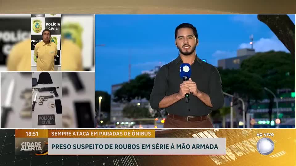 Ladrão que assaltava passageiros em paradas de ônibus é preso no Entorno do DF