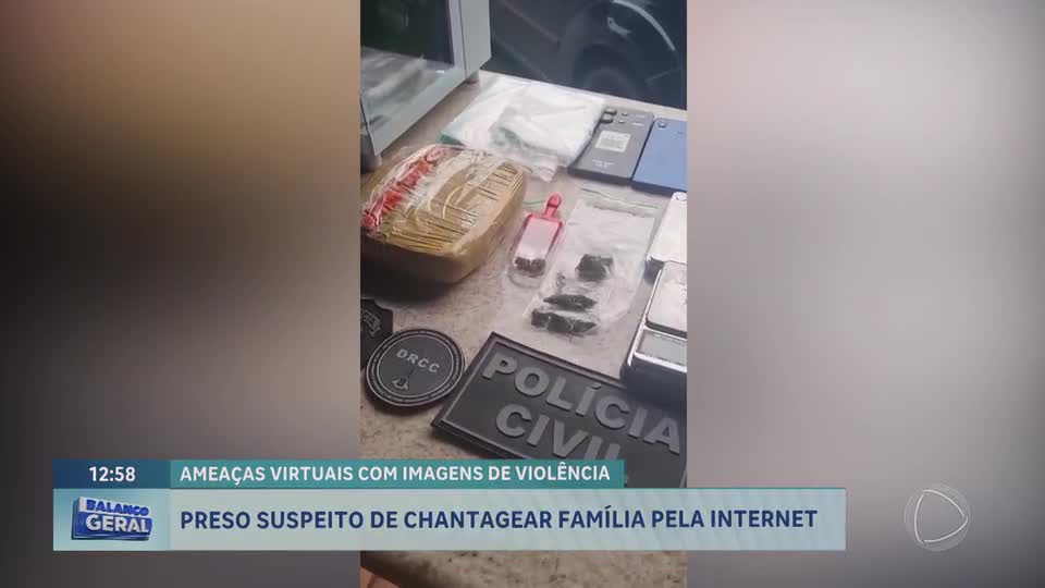 Polícia prende suspeito de extorsão e ameaças online contra família no DF