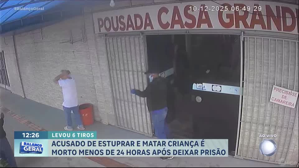 Acusado de estuprar e matar criança é morto menos de 24 horas depois de deixar a prisão