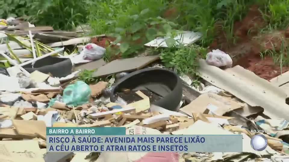BAIRRO A BAIRRO: Moradores de Vespasiano relatam problemas por descarte de lixo em via pública