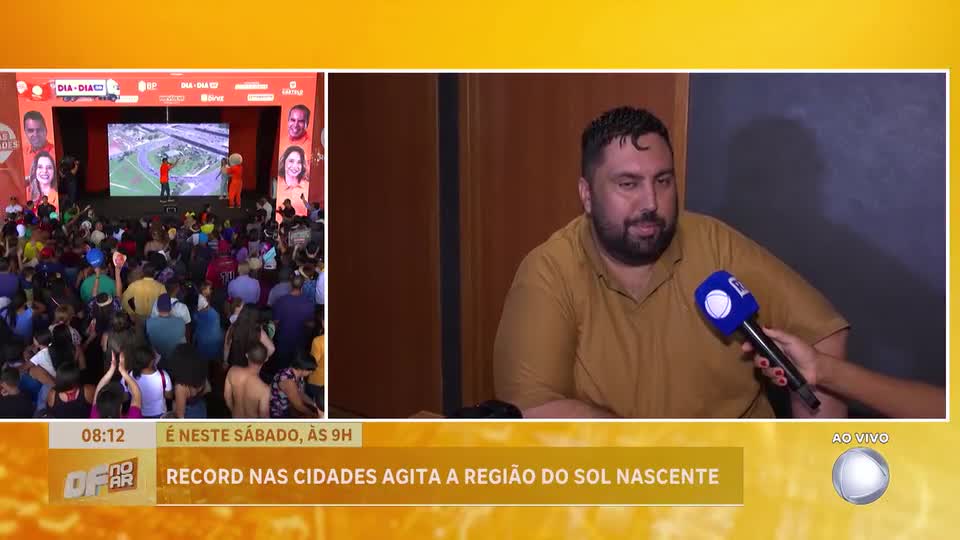 RECORD nas Cidades destaca crescimento do Sol Nascente (DF) e promete agitar a comunidade