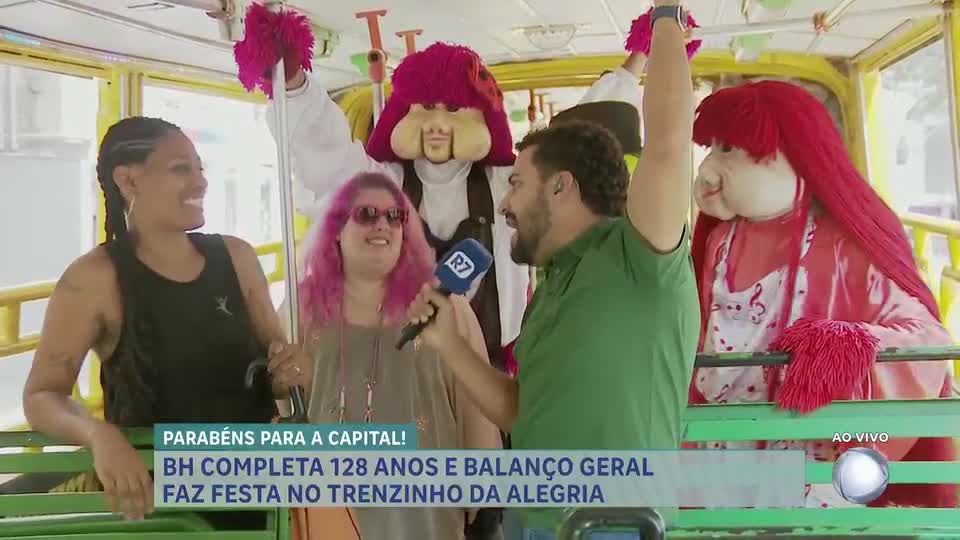 Reportagem da TV Record celebra 128 anos de BH com Trenzinho da Alegria