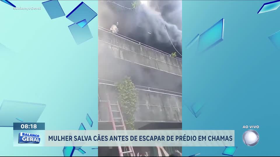 Mulher salva cães antes de escapar de prédio em chamas nas Filipinas