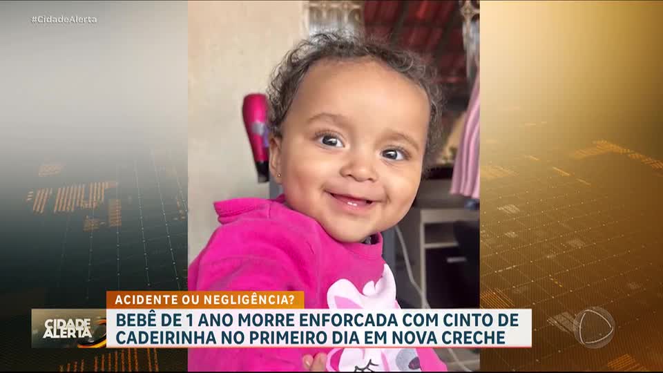 Bebê de 1 ano morre sufocada por cinto de segurança de bebê conforto na creche
