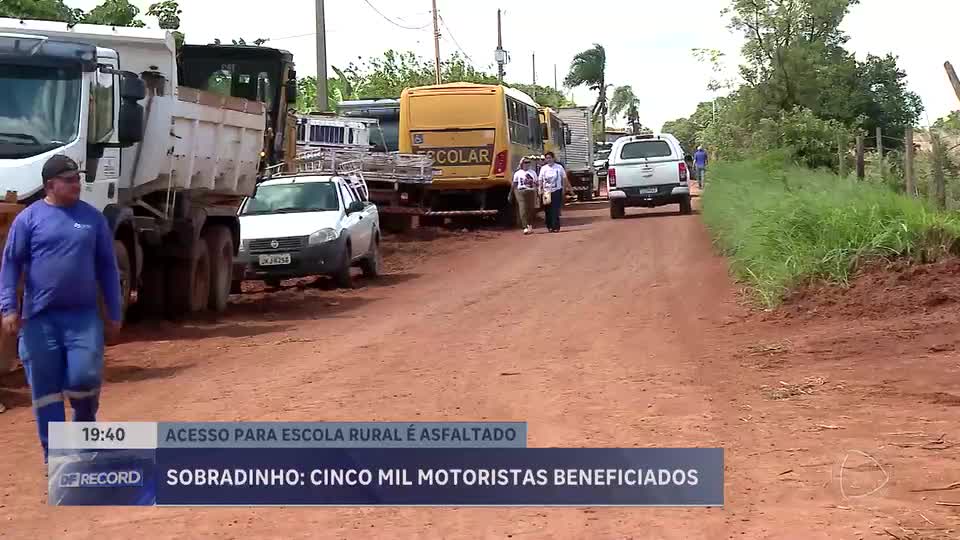 Asfalto melhora acesso à Escola Classe Sítio das Araucárias em Sobradinho (DF)