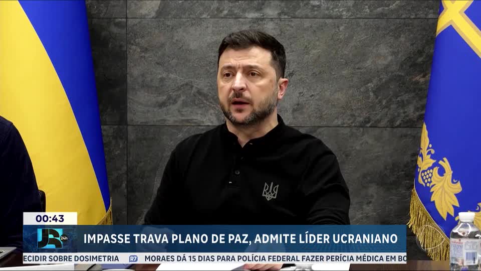 Presidente da Ucrânia afirma que plano de paz mediado pelos EUA ainda enfrenta obstáculos